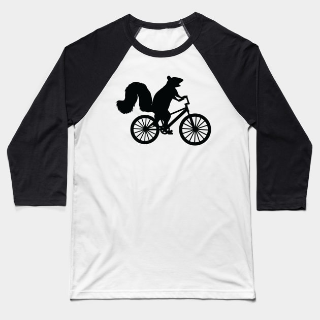 Funny Squirrel on a Bike Graphic - For Squirrel Lovers Baseball T-Shirt by Graphic Duster